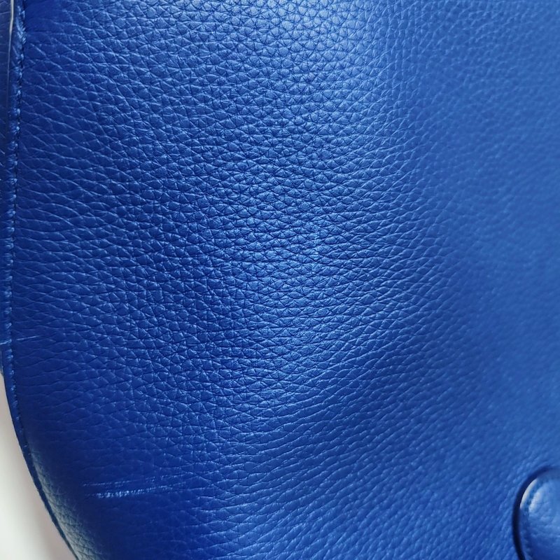 DIOR Bar 藍色牛皮手提包 金色五金-10