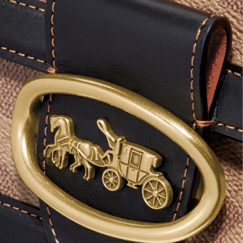 Coach 女士 Riley徽標手提包均碼碼長：22cm，寬：9.5cm，高：16.5cm-3