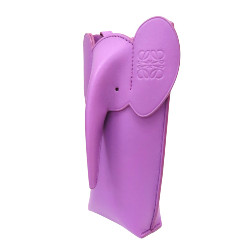 紫色 牛皮 大象造型 手機包 肩背包【LOEWE 羅威】-2