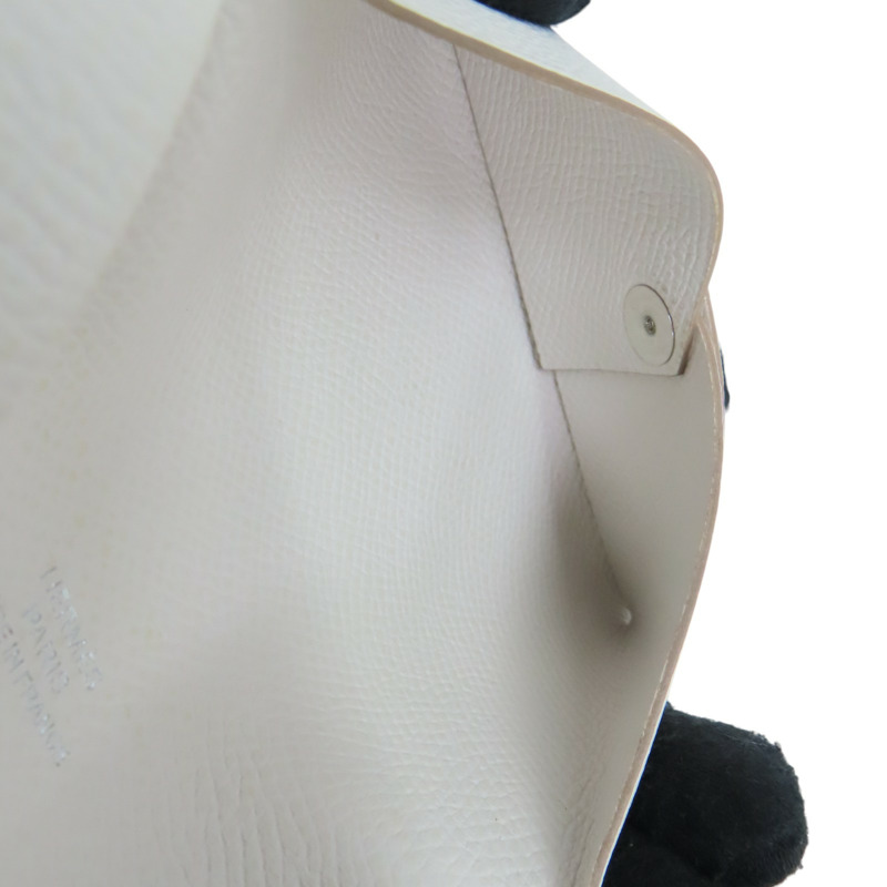 白色 Epsom 牛皮 Calvi 卡夾 名片夾 B刻 銀扣【HERMES 愛馬仕】 H044164CK10-5