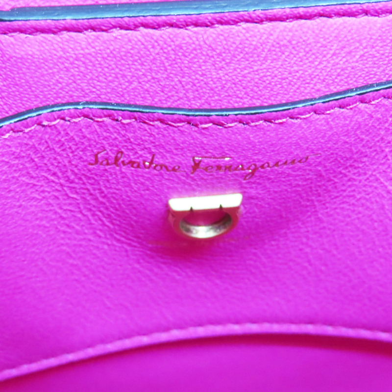 粉紅色 牛皮 Trifolio 水桶包 肩背包【Salvatore Ferragamo 費拉格慕】 211194-5