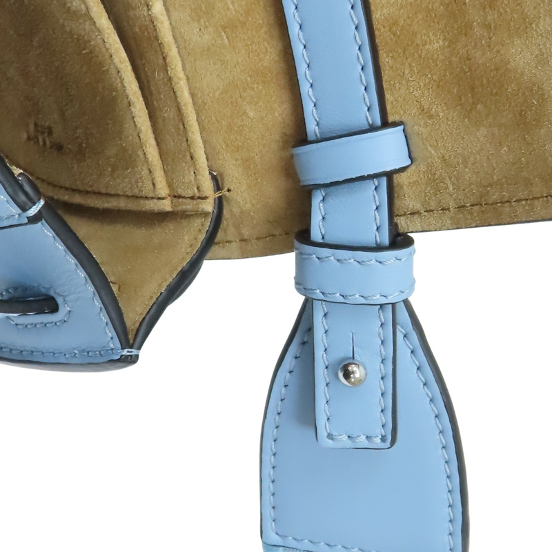 藍色 牛皮 Mini Gate Dual 肩背包【LOEWE 羅威】 A650N46X13-12