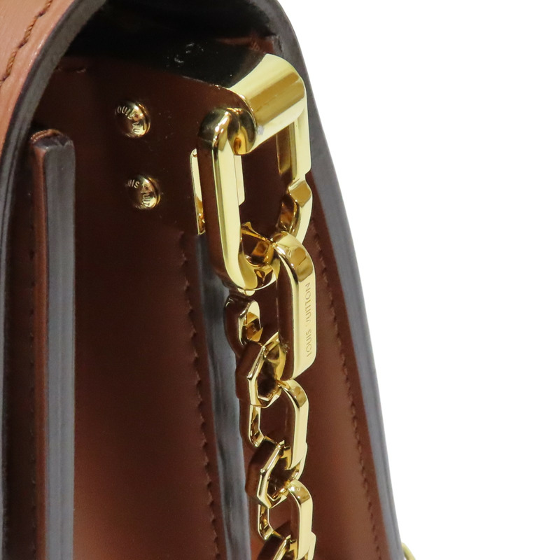 棕色 原花 Reverse 帆布 Dauphine MM 肩背包【LOUIS VUITTON LV 路易威登】 M45958-11