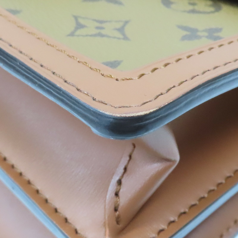 棕色 原花 Reverse 帆布 Dauphine MM 肩背包【LOUIS VUITTON LV 路易威登】 M45958-16