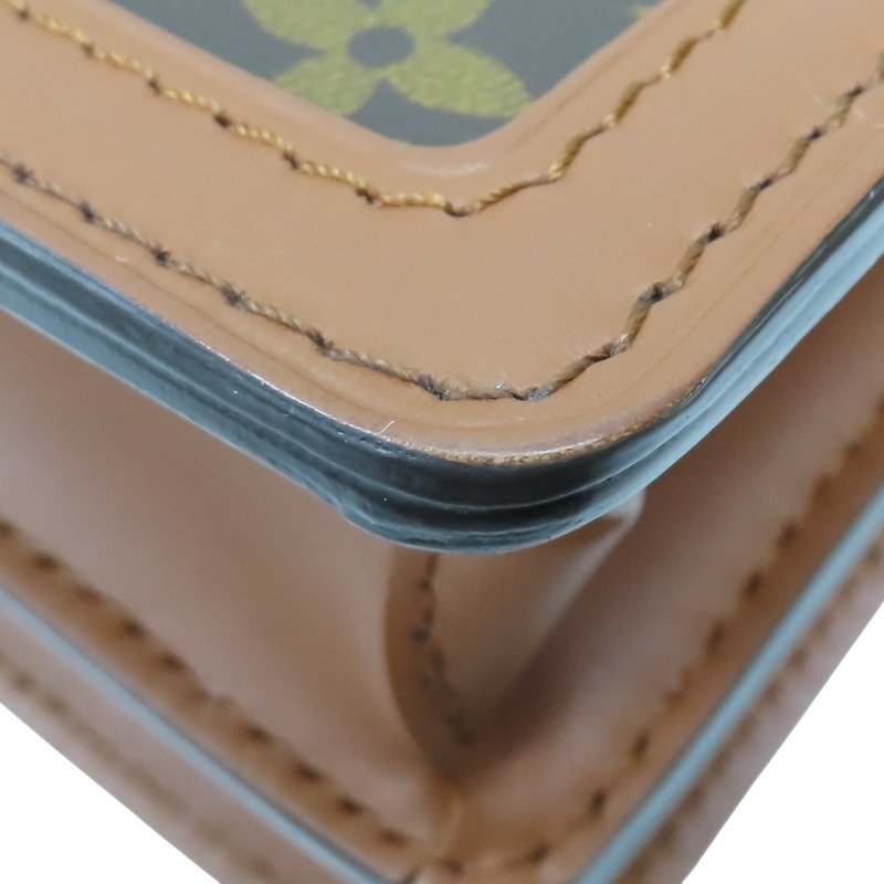 棕色 原花 Reverse 帆布 Dauphine MM 肩背包【LOUIS VUITTON LV 路易威登】 M45958-18