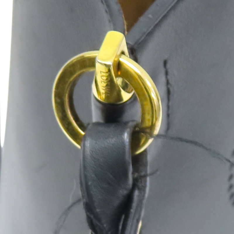 黑色 牛皮 Gate Anagram 水桶包 斜背包【LOEWE 羅威】 309.22.Z57-14