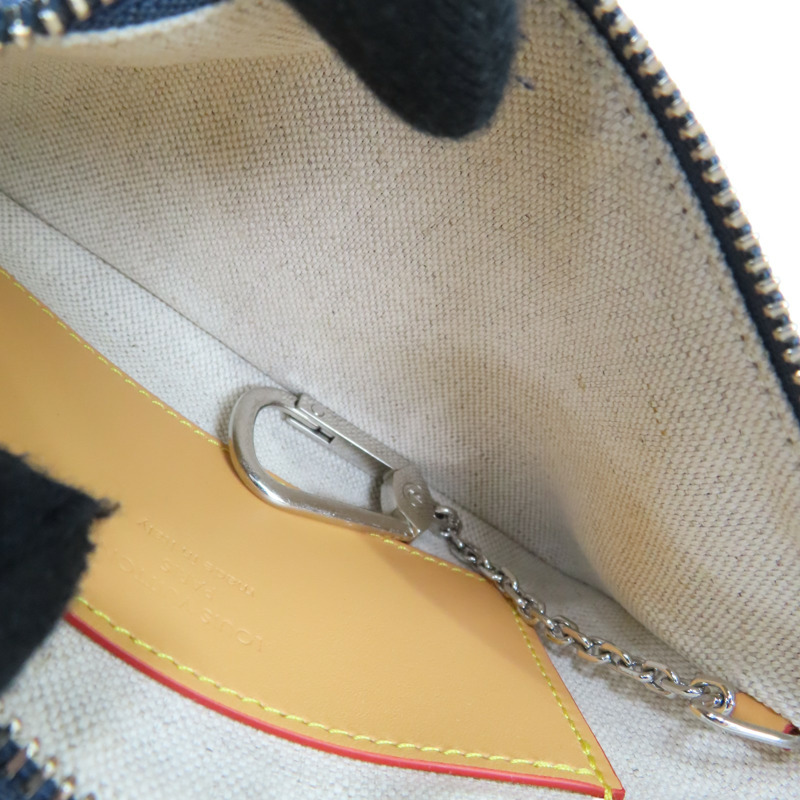 藍色 原花 Heritage 帆布 Key Pouch S 零錢包【LOUIS VUITTON LV 路易威登】 M27112-4