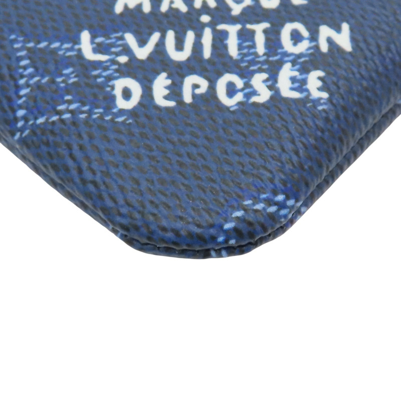 藍色 原花 Heritage 帆布 Key Pouch S 零錢包【LOUIS VUITTON LV 路易威登】 M27112-12