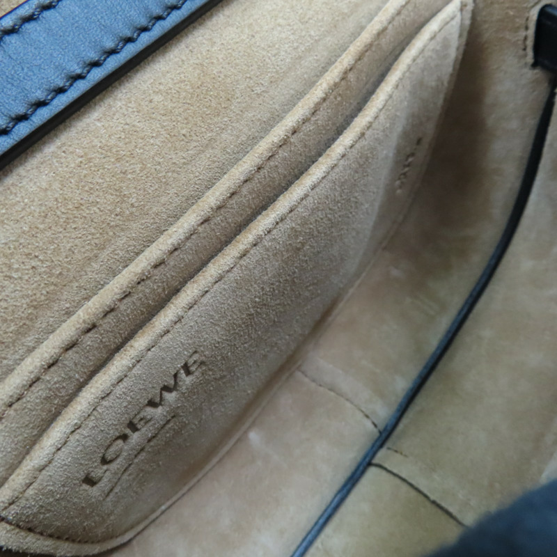 黑/棕色 牛皮 Mini Gate Dual 肩背包【LOEWE 羅威】 A650N46X13-4