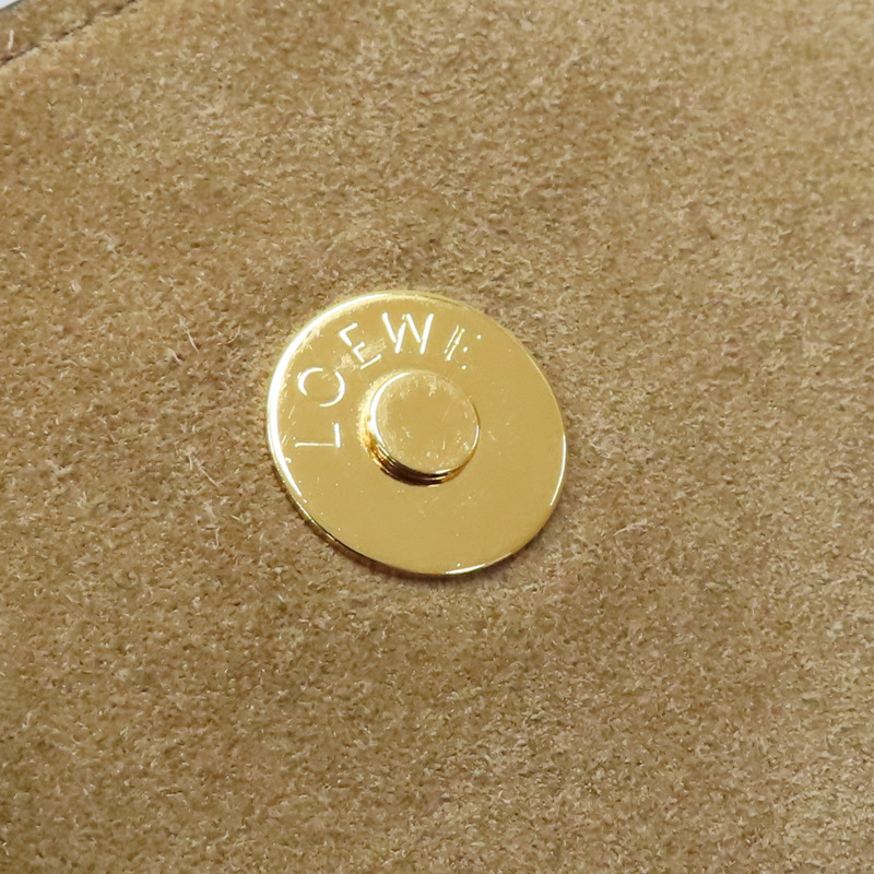 黑/棕色 牛皮 Mini Gate Dual 肩背包【LOEWE 羅威】 A650N46X13-12