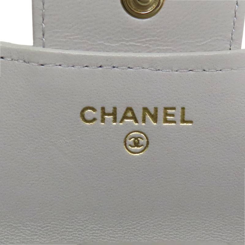 灰色 菱格紋 羊皮 MINI 鏈條【CHANEL 香奈兒】 AP2200-5