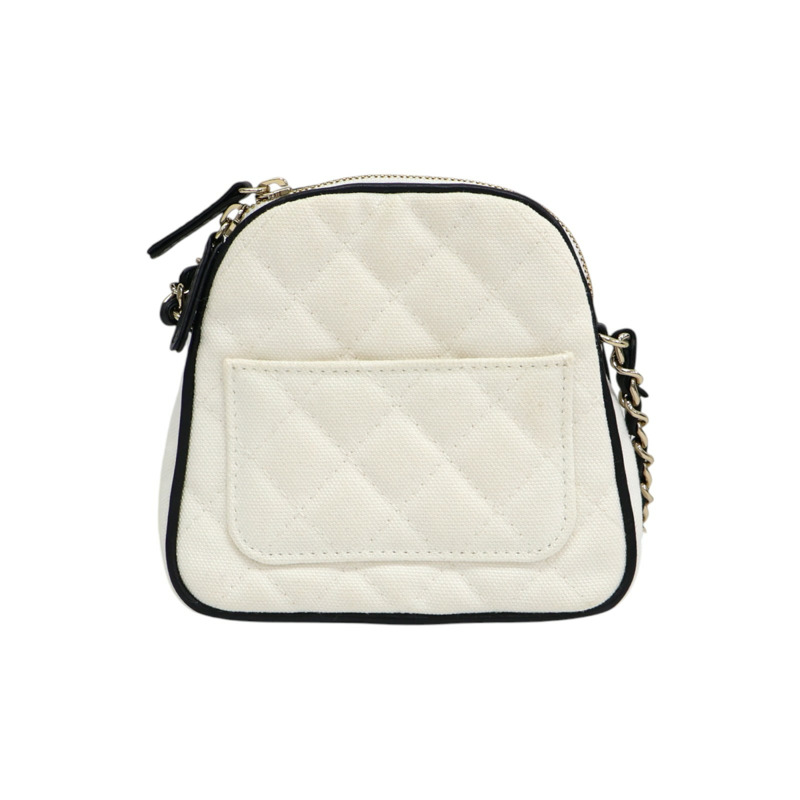 白色帆布 23C Cruise Mini 網球拍 鍊帶 肩背包 AP3150【CHANEL 香奈兒】 AP3150-1