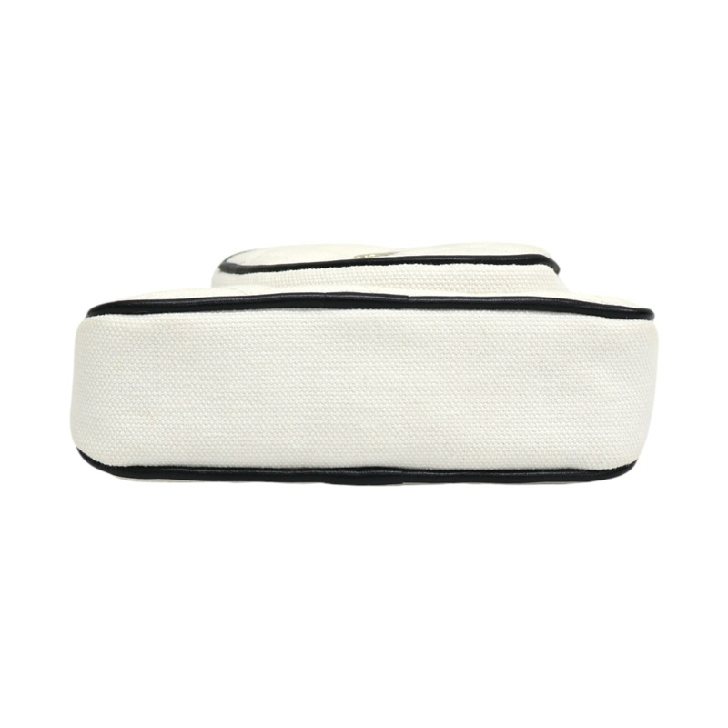 白色帆布 23C Cruise Mini 網球拍 鍊帶 肩背包 AP3150【CHANEL 香奈兒】 AP3150-3