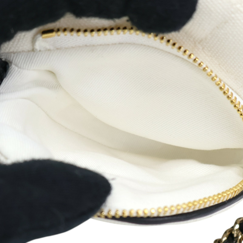 白色帆布 23C Cruise Mini 網球拍 鍊帶 肩背包 AP3150【CHANEL 香奈兒】 AP3150-5