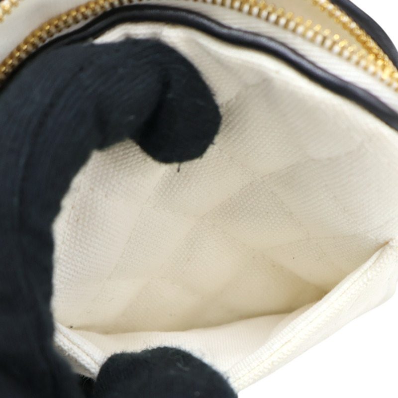 白色帆布 23C Cruise Mini 網球拍 鍊帶 肩背包 AP3150【CHANEL 香奈兒】 AP3150-6