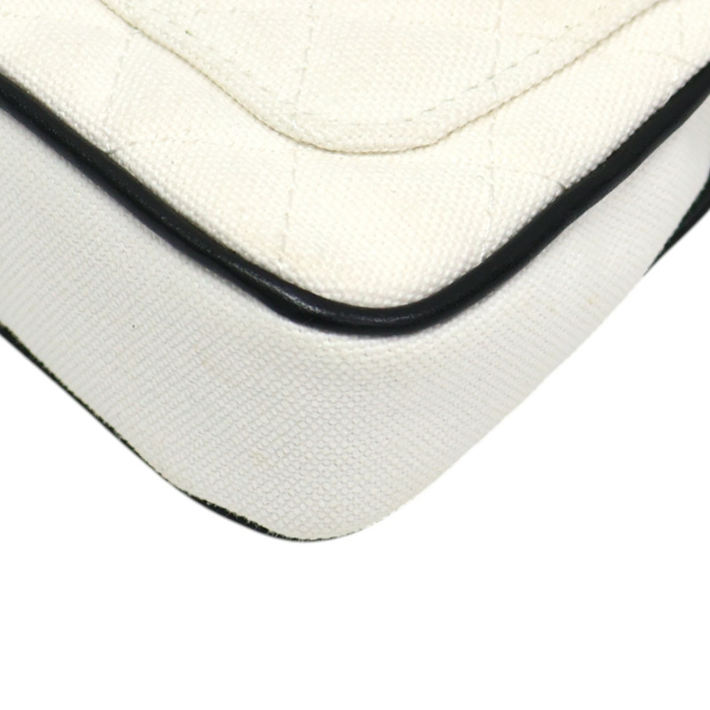 白色帆布 23C Cruise Mini 網球拍 鍊帶 肩背包 AP3150【CHANEL 香奈兒】 AP3150-12