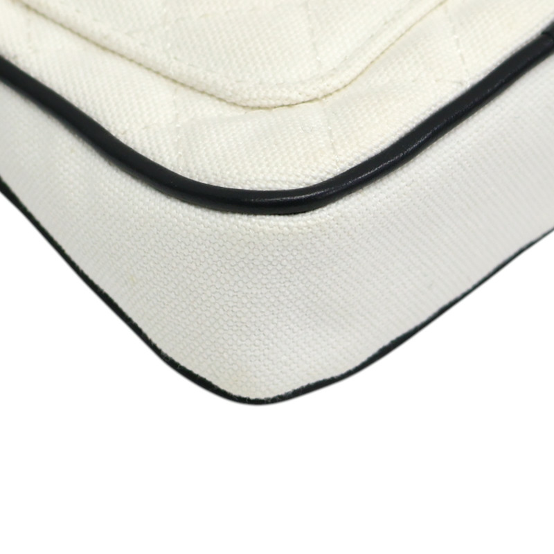 白色帆布 23C Cruise Mini 網球拍 鍊帶 肩背包 AP3150【CHANEL 香奈兒】 AP3150-13