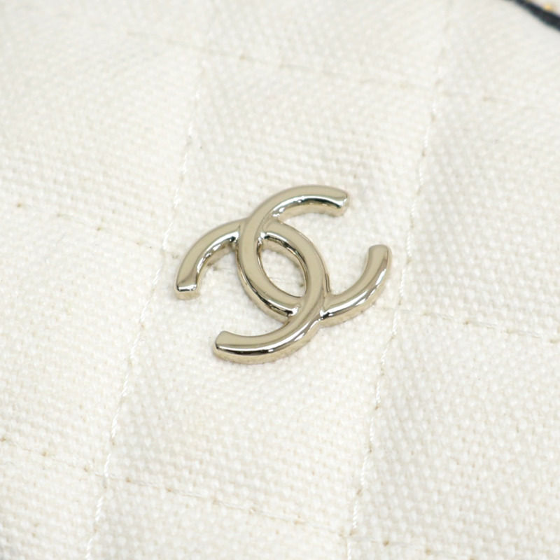 白色帆布 23C Cruise Mini 網球拍 鍊帶 肩背包 AP3150【CHANEL 香奈兒】 AP3150-14