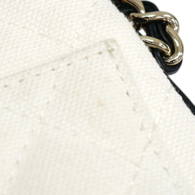 白色帆布 23C Cruise Mini 網球拍 鍊帶 肩背包 AP3150【CHANEL 香奈兒】 AP3150-19