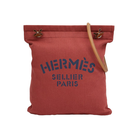 紅色帆布 Aline grooming 肩背包 H068487CK D刻【HERMES 愛馬仕】 H068487CK