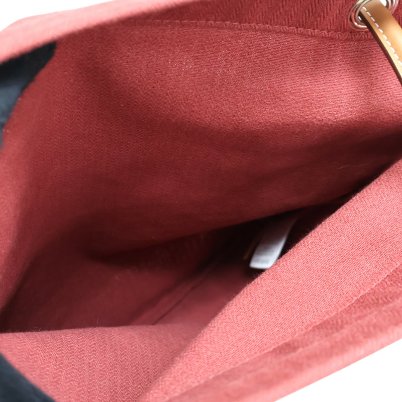 紅色帆布 Aline grooming 肩背包 H068487CK D刻【HERMES 愛馬仕】 H068487CK-4