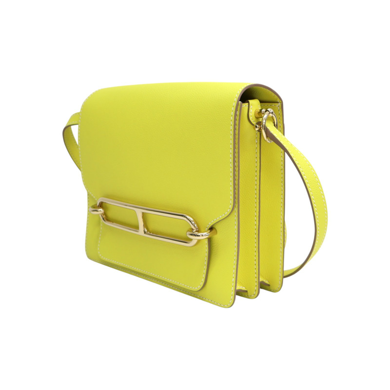檸檬黃 Evercolor牛皮 Roulis 23 肩背包 C刻【HERMES 愛馬仕】-2