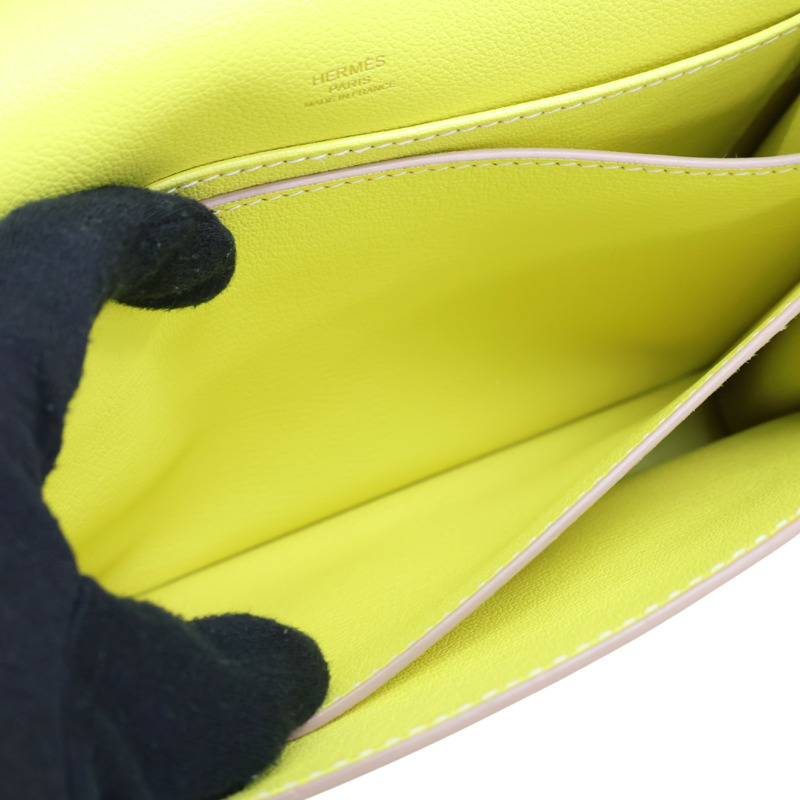 檸檬黃 Evercolor牛皮 Roulis 23 肩背包 C刻【HERMES 愛馬仕】-6