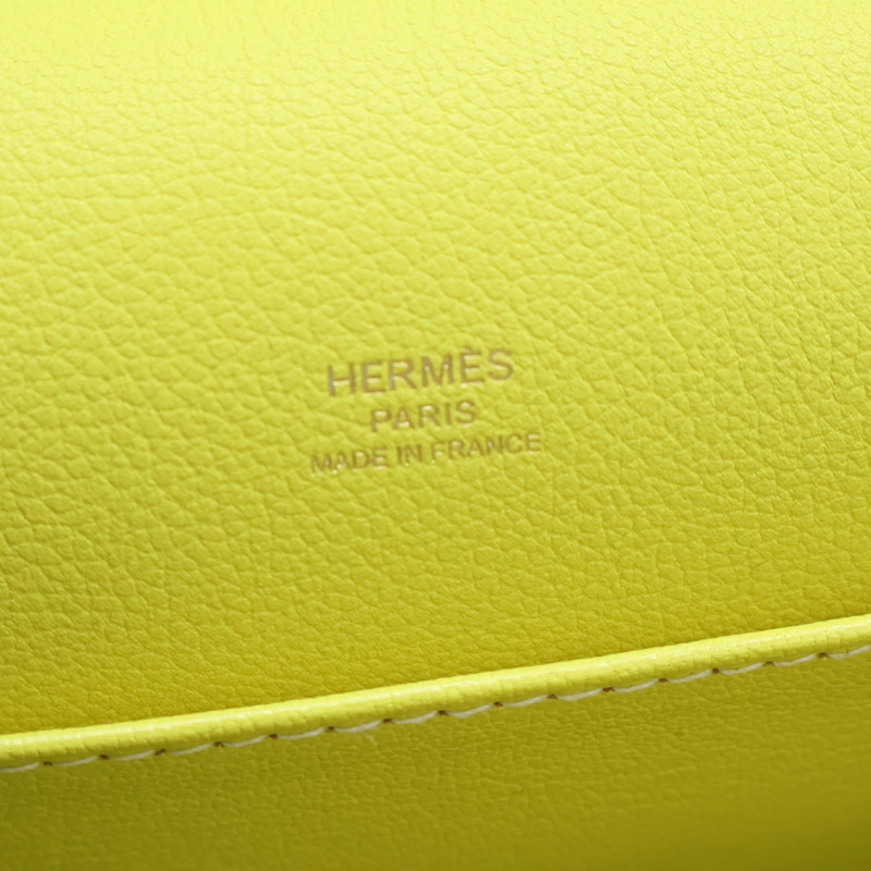 檸檬黃 Evercolor牛皮 Roulis 23 肩背包 C刻【HERMES 愛馬仕】-8