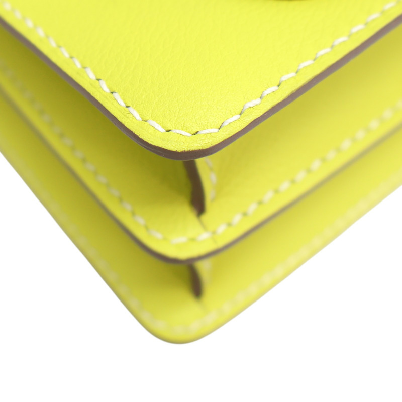 檸檬黃 Evercolor牛皮 Roulis 23 肩背包 C刻【HERMES 愛馬仕】-12