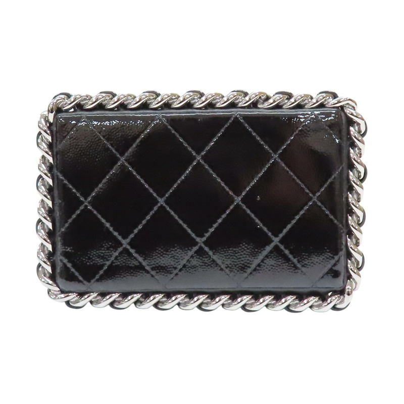 黑色 菱格紋 漆皮 小型水桶包 肩背包 AS5871【CHANEL 香奈兒】 AS5871-3