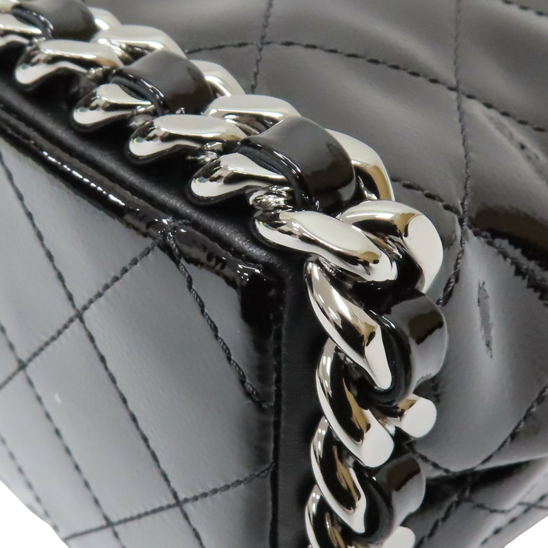 黑色 菱格紋 漆皮 小型水桶包 肩背包 AS5871【CHANEL 香奈兒】 AS5871-15