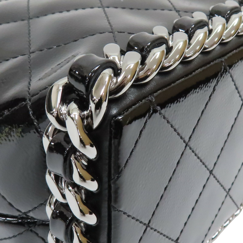 黑色 菱格紋 漆皮 小型水桶包 肩背包 AS5871【CHANEL 香奈兒】 AS5871-16