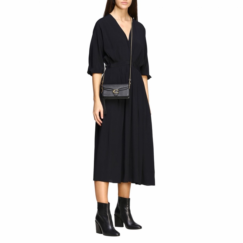 Coach 女士 黑色虎斑單肩包均碼碼長：18cm， 寬：5cm， 高：10cm-4