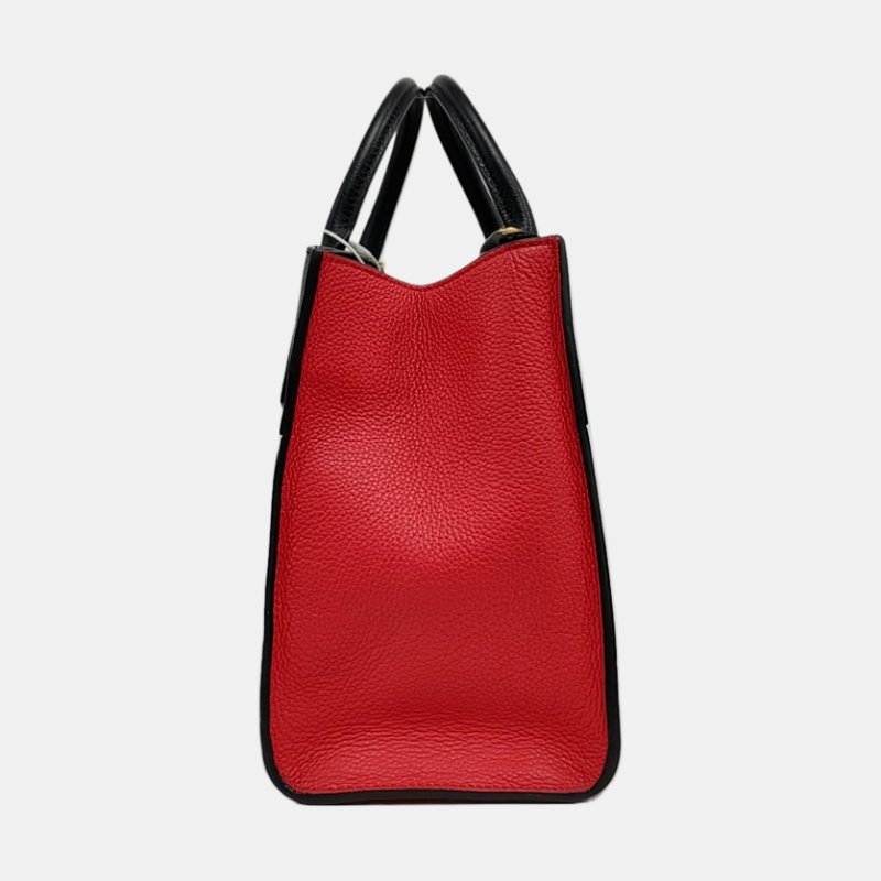 LOUIS VUITTON CITY STEAMER 小號紅色牛皮蒸汽包單肩包手提包金色五金可拆卸肩帶-2