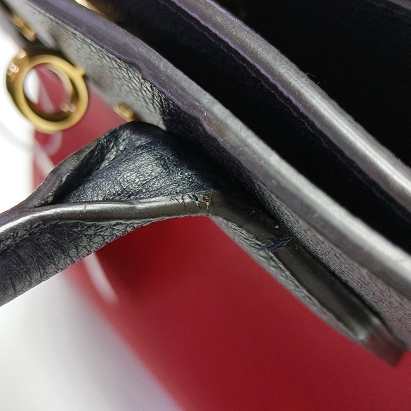 LOUIS VUITTON CITY STEAMER 小號紅色牛皮蒸汽包單肩包手提包金色五金可拆卸肩帶-8