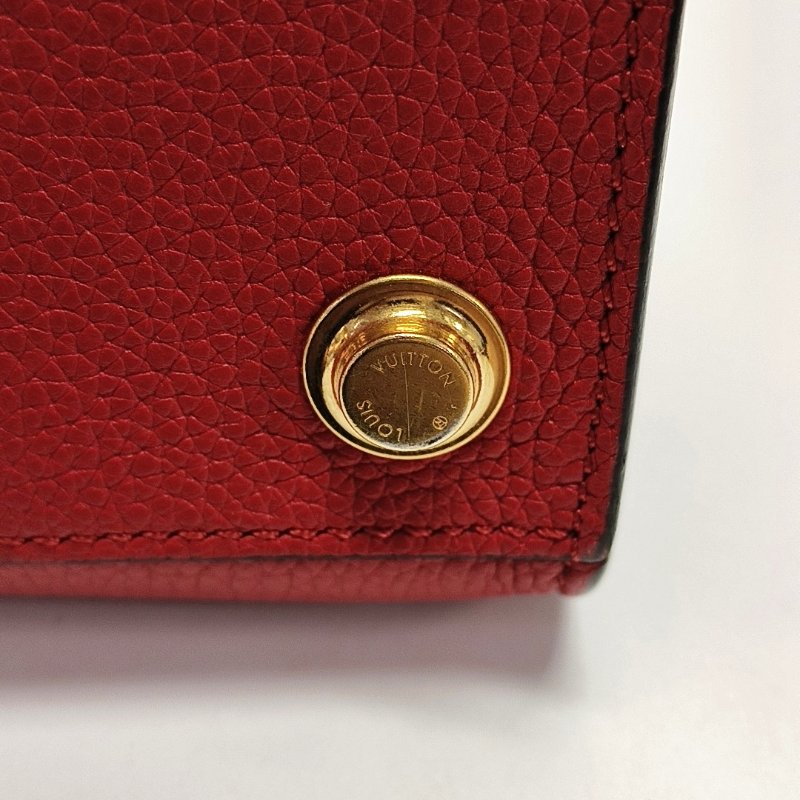 LOUIS VUITTON CITY STEAMER 小號紅色牛皮蒸汽包單肩包手提包金色五金可拆卸肩帶-9