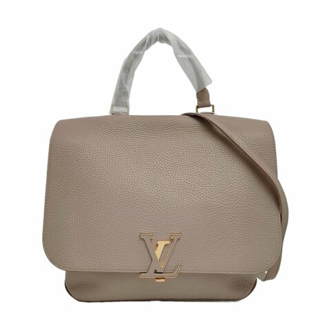 LOUIS VUITTON VOLTA灰色牛皮單肩包手提包金色五金可拆卸肩帶