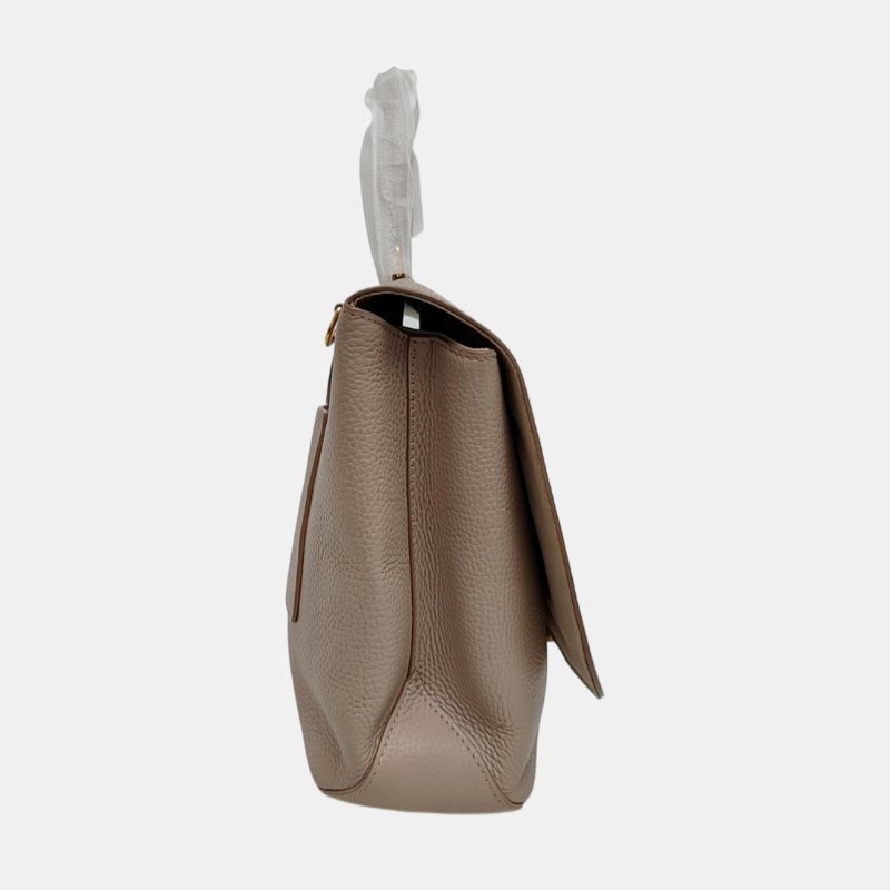 LOUIS VUITTON VOLTA灰色牛皮單肩包手提包金色五金可拆卸肩帶-3