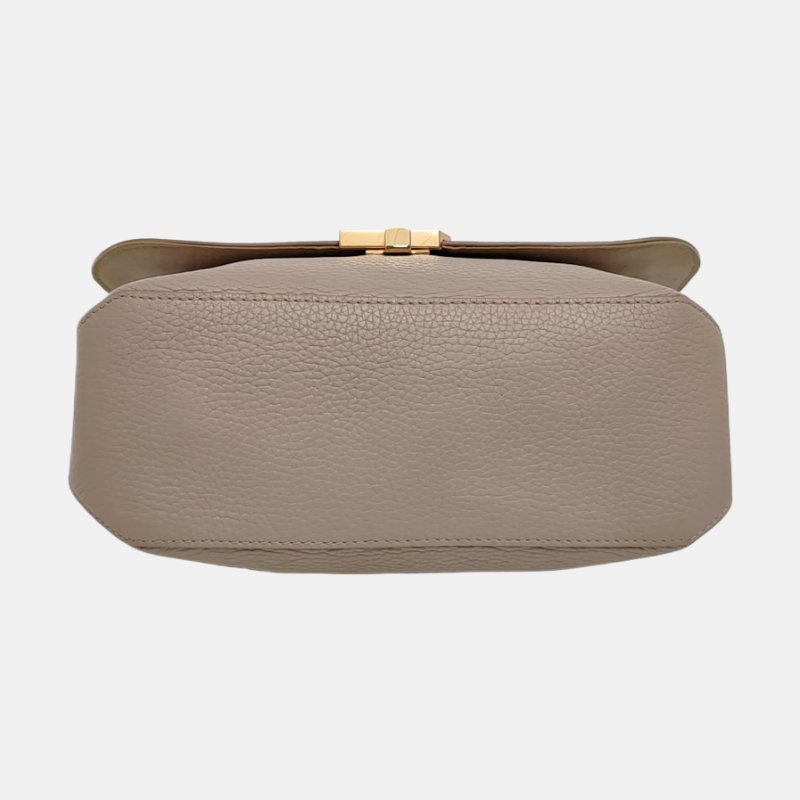 LOUIS VUITTON VOLTA灰色牛皮單肩包手提包金色五金可拆卸肩帶-5