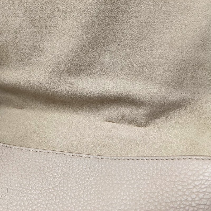 LOUIS VUITTON VOLTA灰色牛皮單肩包手提包金色五金可拆卸肩帶-8