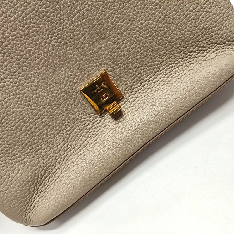 LOUIS VUITTON VOLTA灰色牛皮單肩包手提包金色五金可拆卸肩帶-11