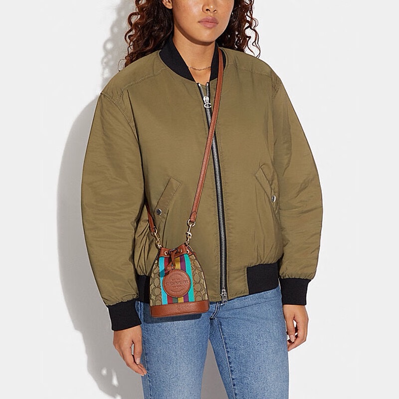 Coach 女士 拼色迷你水桶單肩包均碼碼14 X 9 X 16.5 CM-3