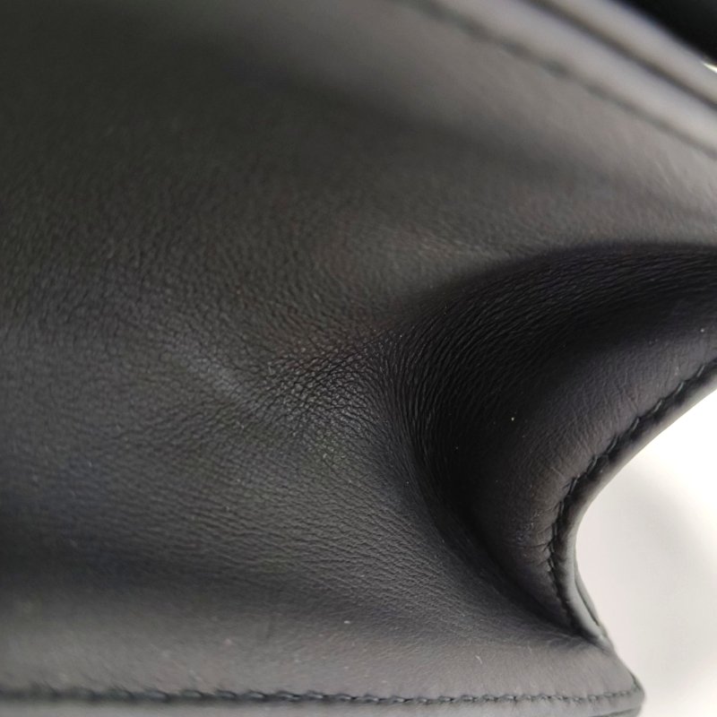 DIOR Diorama黑色牛皮斜挎包黑色五金可拆卸肩帶-11