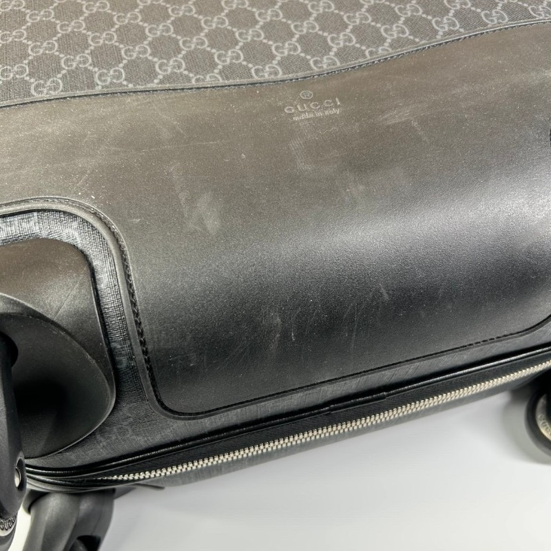 古馳Gucci  黑色老花行李箱拉杆箱登機箱 經典老花logo 做工精緻 容量大 拉杆順滑 萬向輪好推 旅行出差都很實用-14