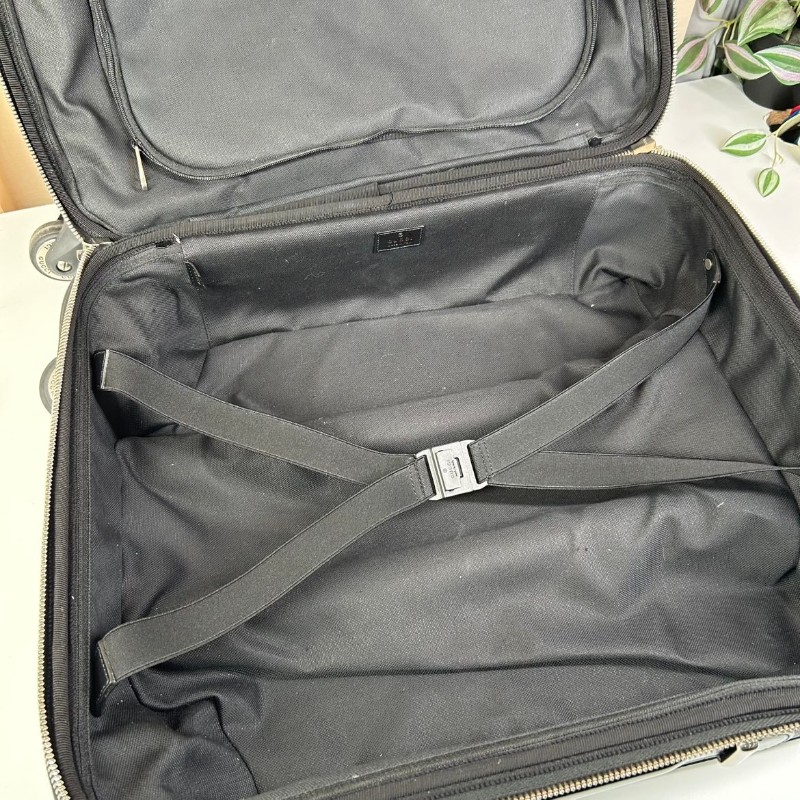 古馳Gucci  黑色老花行李箱拉杆箱登機箱 經典老花logo 做工精緻 容量大 拉杆順滑 萬向輪好推 旅行出差都很實用-18