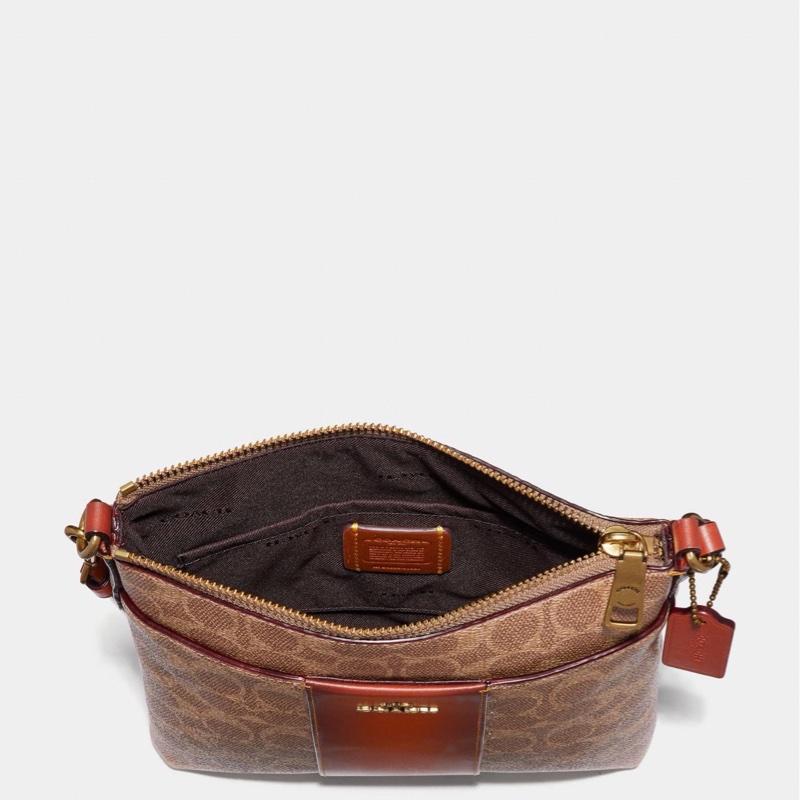 Coach 女士 logo印花斜挎包均碼碼長:20cm、寬:4cm、高:21cm-1