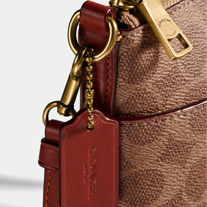 Coach 女士 logo印花斜挎包均碼碼長:20cm、寬:4cm、高:21cm-2