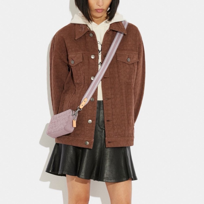 Coach 女士 Kira 牛仔斜挎包均碼碼19cm*4cm*10.5cm-5