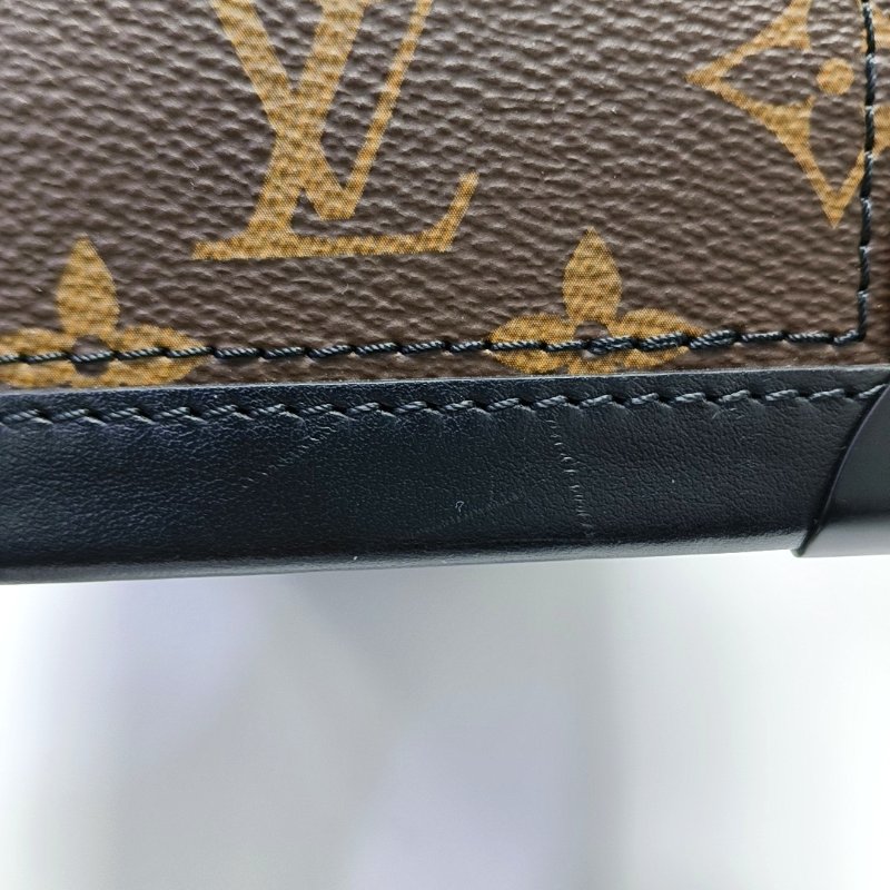 LOUIS VUITTON SOFT TRUNK棕色塗層帆布老花刺繡單肩包斜挎包銀色黑色五金可拆卸肩帶-11