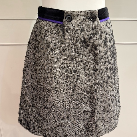 《新歡舊愛》正品LV路易威登毛料一片式A字裙36/S